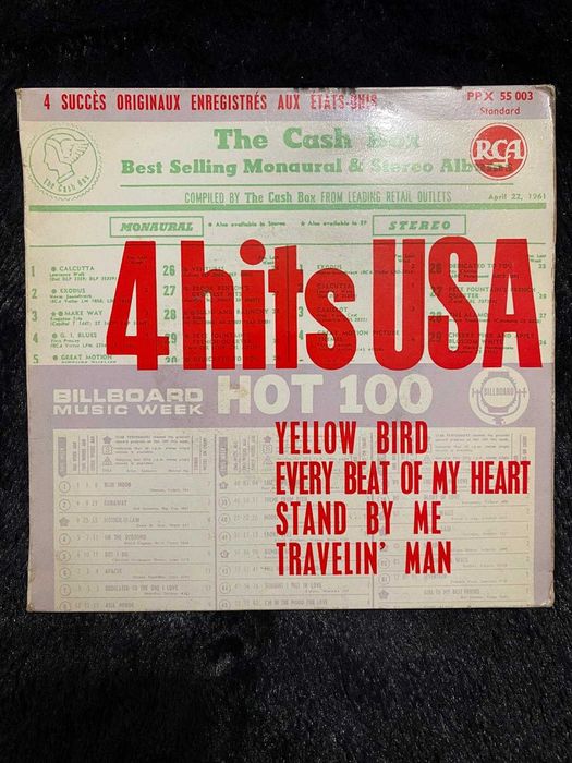 4 Hits U.S.A. Yellow Bird, Stand By Me, Travelin’ Man – 7” 45 France