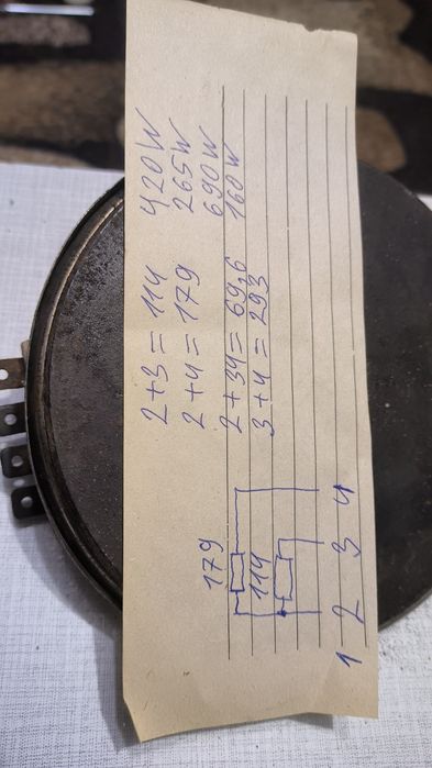 Тэн электро-конфорка 1kW