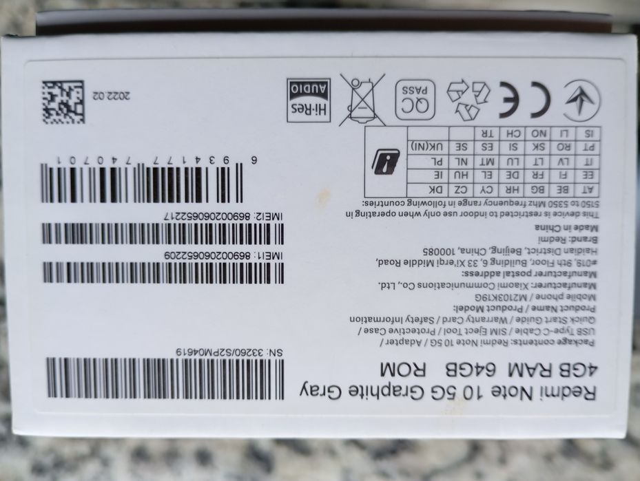 Xiaomi redmi note 10 5G