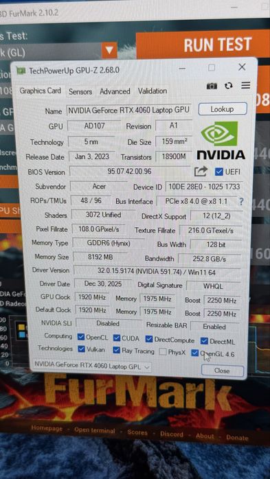 Ігровий ноутбук Acer Nitro 17 165Hz RTX 4060 8GB Ryzen 7 8845hs 16GB DDR5 ноутбук для ігор, геймін робоча станція , потужний ігровий ноутбук