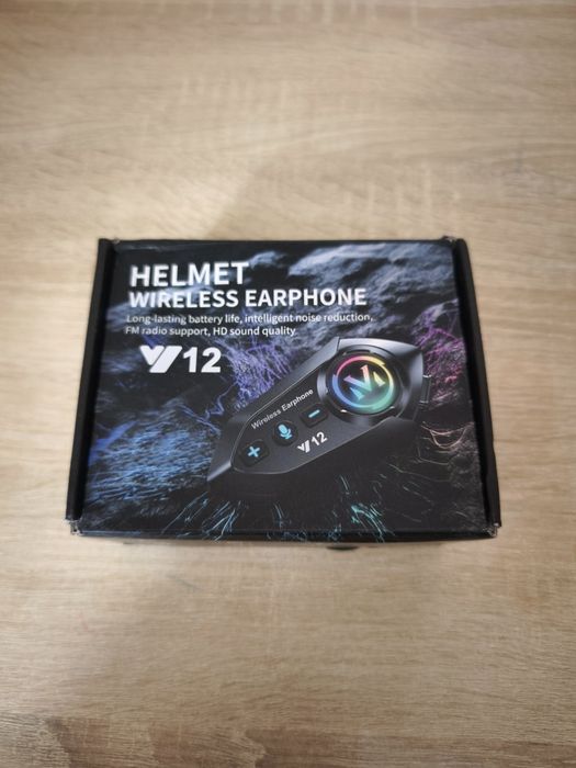 Мотогарнітура Y12 Bluetooth 5.3 (2 в 1: жорсткий + м'який мікрофон)