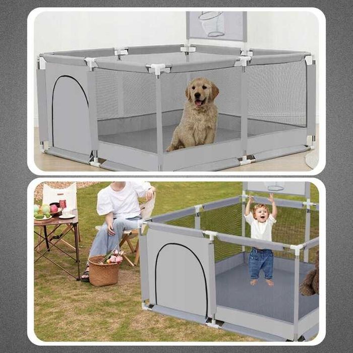 Дитячий манеж ПРЕМІУМ 126см х 126см +30 кольорових мячиків!