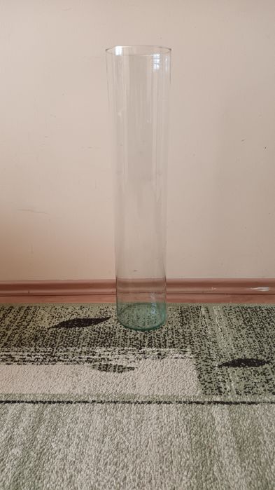Szklany wazon 60 cm rura