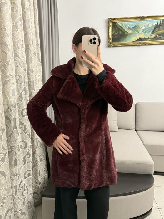 Шуби зі штучного хутра Zara Бордова, Леопардова, Лисиця