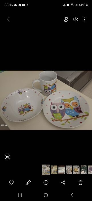 Milika набор красивой, детской посуды