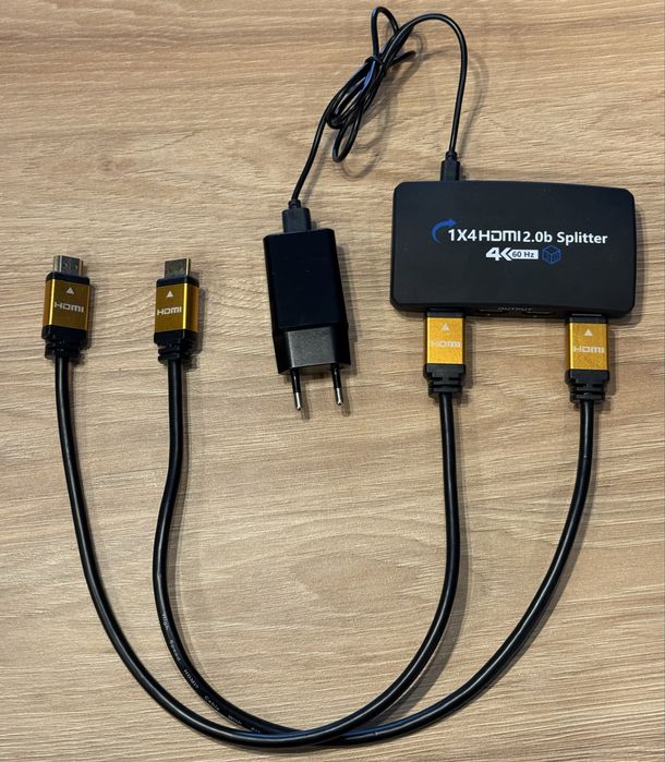 Splitter HDMI 2.0 + kable HDMI