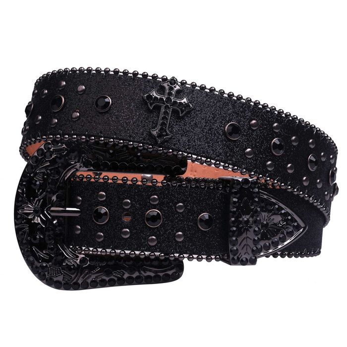 B.B. Simon Belt | Ремень Б.Б.Симон  со стразами ChromeHearts