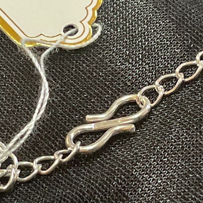 Colar prata 925 pedra transparente 50 cm