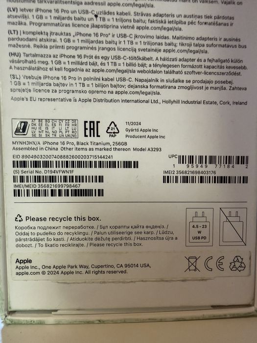 iPhone 16 PRO 256GB!