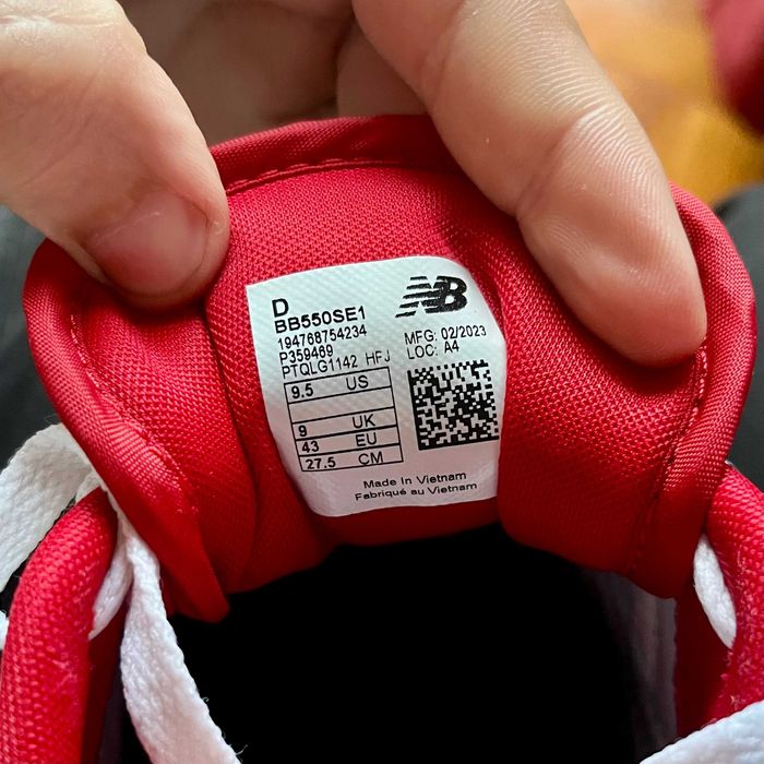 New Balance 550 White Red