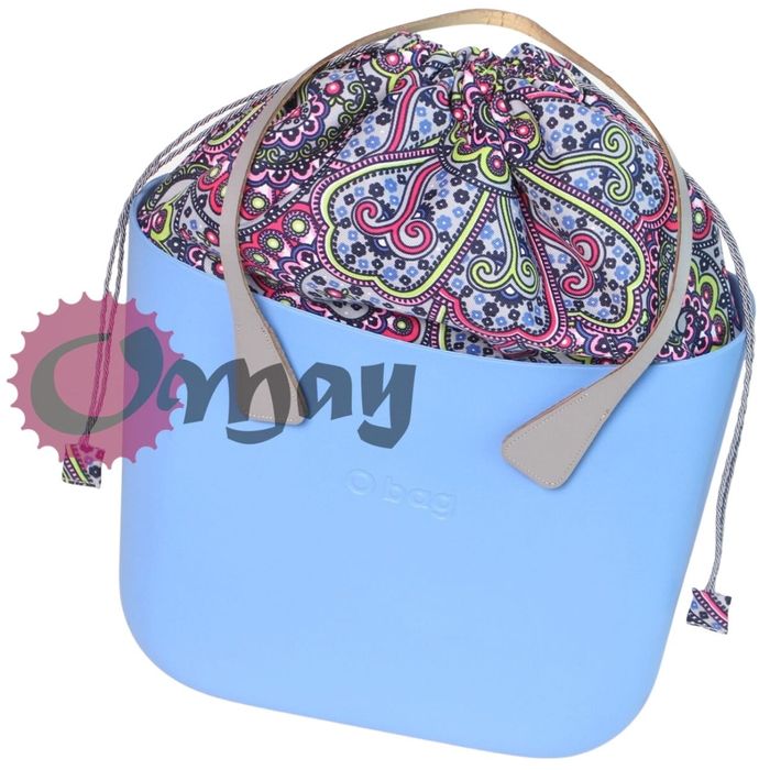 orientalny organizer do OBAG MINI worek róż szary 2 kieszenie OMAY