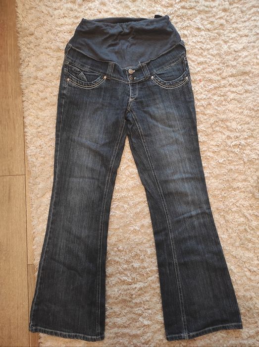 2 pary Spodnie ciążowe H&M Mama roz.36 plus bluzka do karmienia