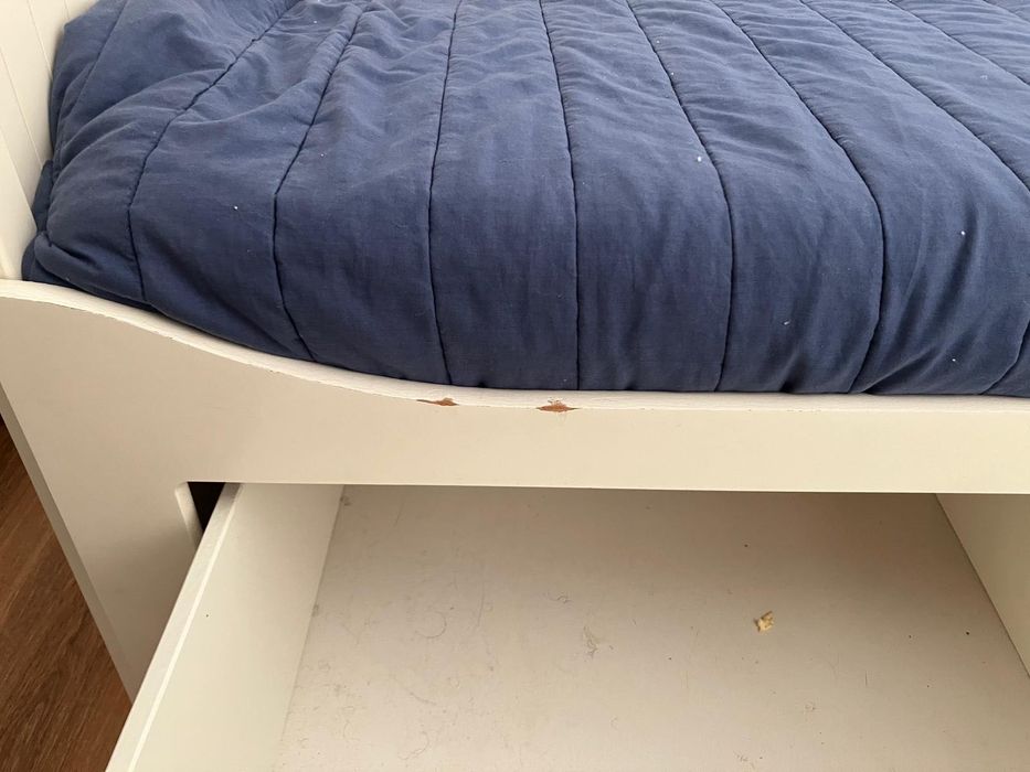 Cama brimmes ikea com estrado e 2 colchões baixa de preço