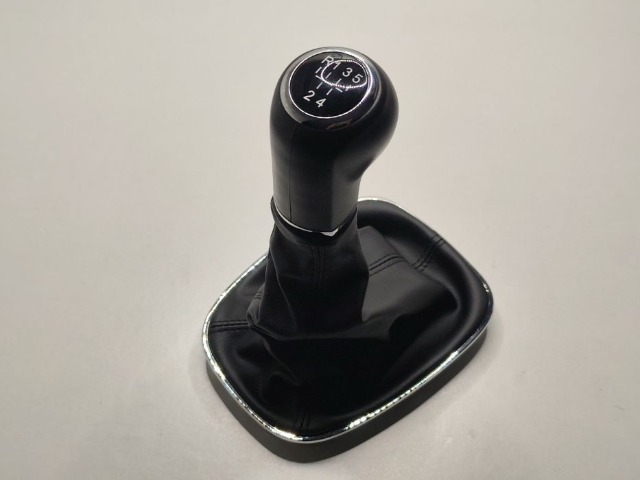 Manete Fole Mudanças Opel Corsa D Adam Alavanca Moca Caixa Velocidades Punho 5v 6v Coifa Pega Forro Couro Aro Cromado Base Novo