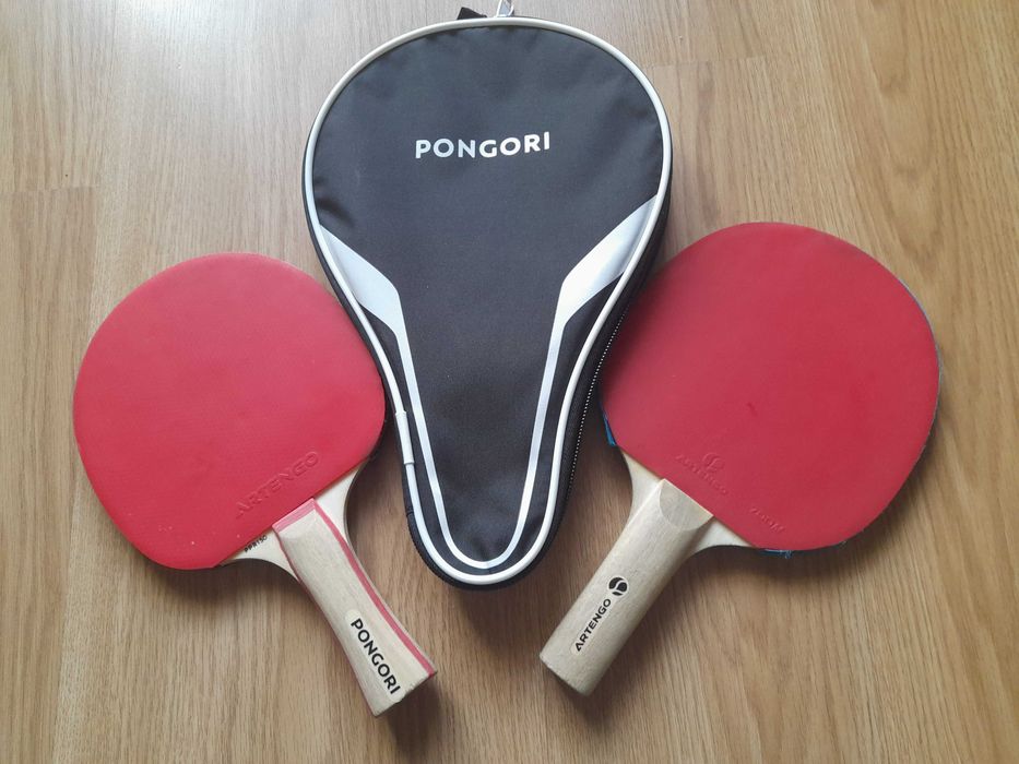 capa de raquetes de tenis de mesa com duas raquetes