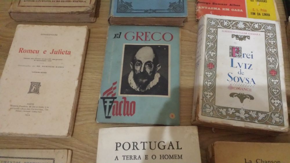 livros antigos de literatura portuguesa e estrangeira