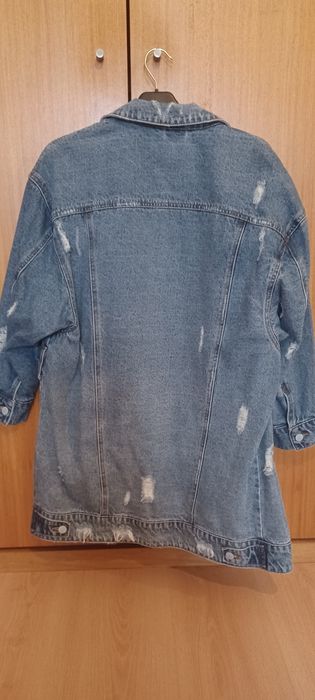 Casaco de ganga comprido