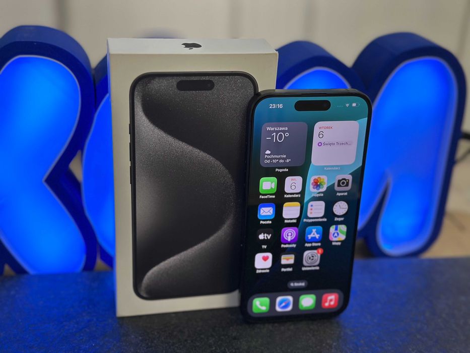 Smartfon APPLE iPhone 15 Pro 5G 128GB 6.1" 120Hz Tytan czarny / RATY