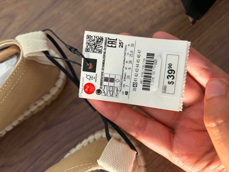 Alpergats combinada zara man sapatos verao alpercatas 40 castanhas