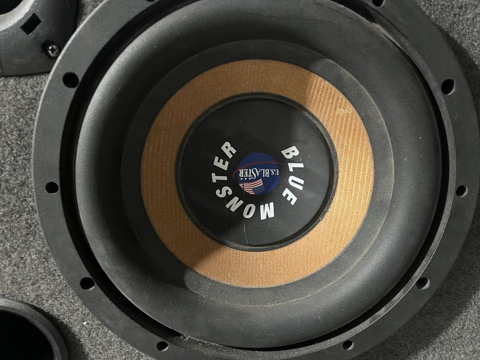Caixa de Som Ativa Alpine V12 + Subwoofer Blue Monster + Tweeter JBL