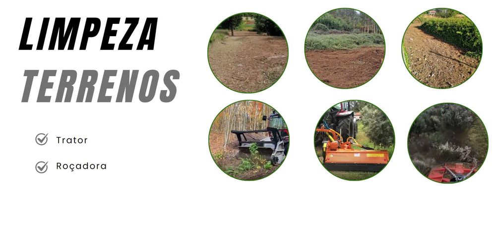 Limpeza Terrenos +Jardinagem +Trabalhos Agrícolas,Conce. SªMªFeira etc