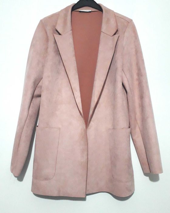 Casaco cor-de-rosa com efeito suede Zara - Tamanho S - Novo