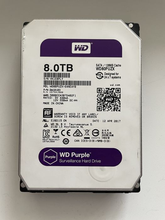 WD Purple 8.0Tb жорсткий диск