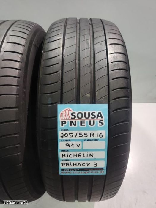 2 pneus semi novos 205-55r16 michelin - oferta dos portes 85 EUROS