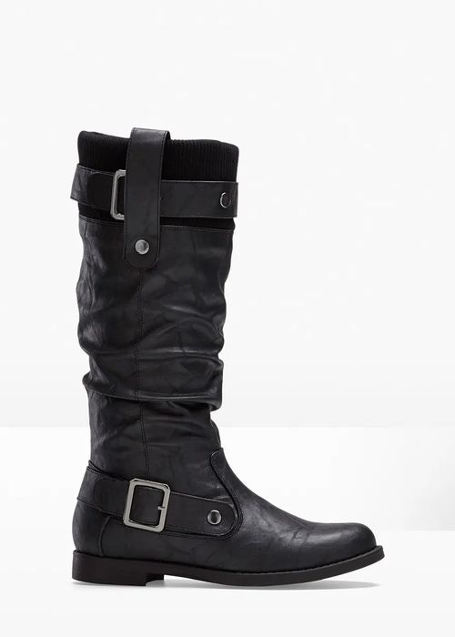 B.P.C kozaki czarne marszczone z klamrami r.36