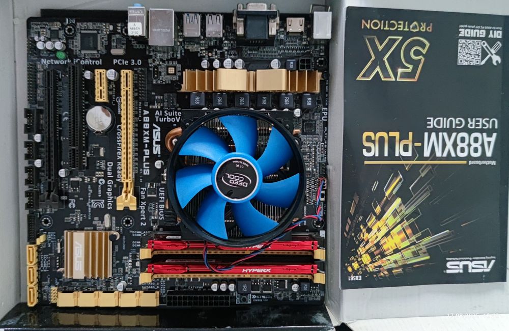 Материнская плата ASUS a88xm-plus+проц.+ОЗУ+видеокарта