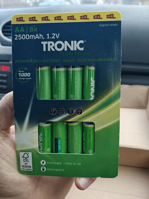Акумуляторні батарейки AA 2500 mAh NiMH 8 шт
