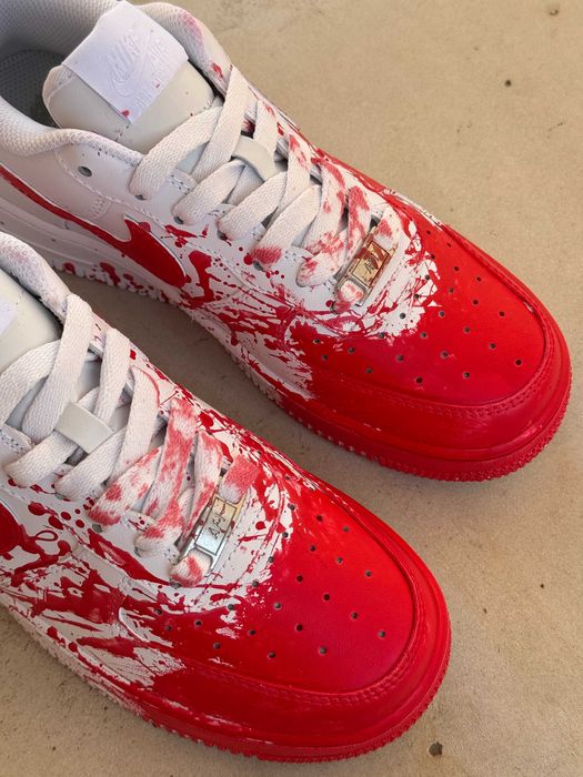 Кросівки Nike Air Force 1 Low Custom Blood high premium