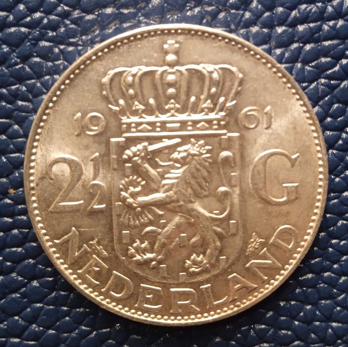 Holanda   2 1/2 Florim 1961 Prata