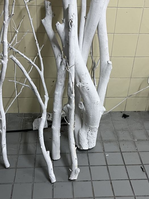 Arvore ramos pintados branco