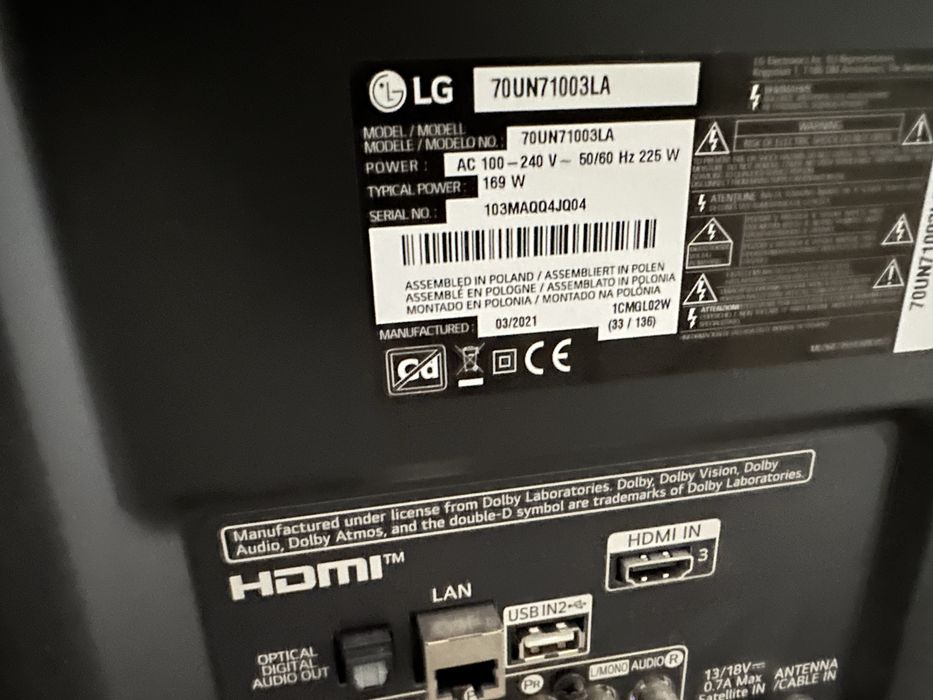 Telewizor w bdb stanie LG 70