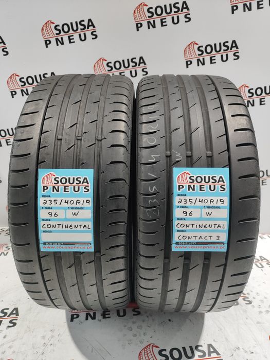 2 pneus semi novos 235-40R19 Continental - Oferta dos Portes