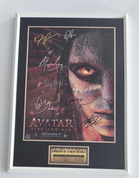 Moldura Filme Avatar: Fire & Ash com Autógrafos (A4)