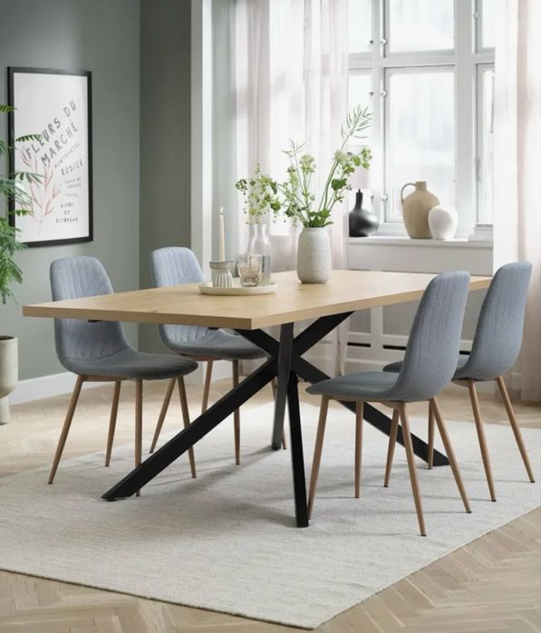 Conjunto de Mesa de Jantar AGERBY e 4 Cadeiras JONSTRUP