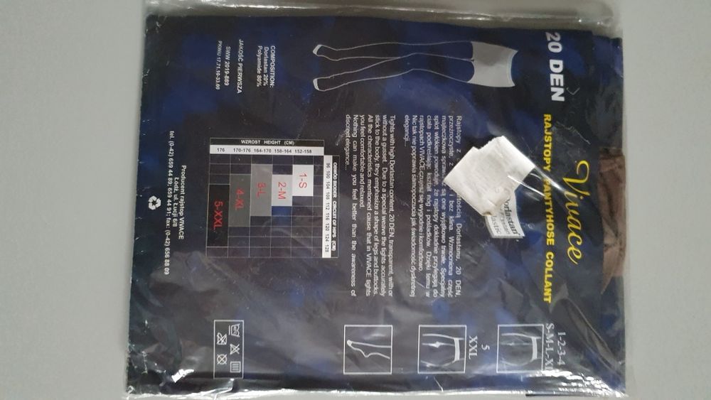 Brązowe rajstopy damskie 20 den r. M