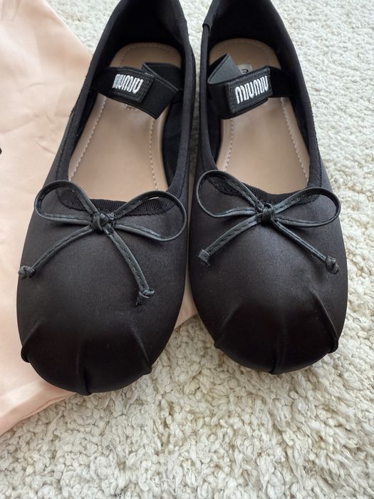 Baleriny MiuMiu czarne nowe