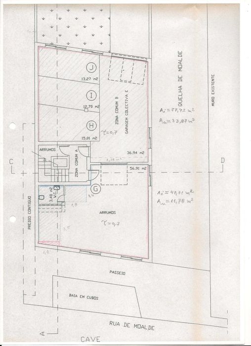 Garagem e Arrumos com WC - 60 m2 - S. Mamede de Infesta (centro)