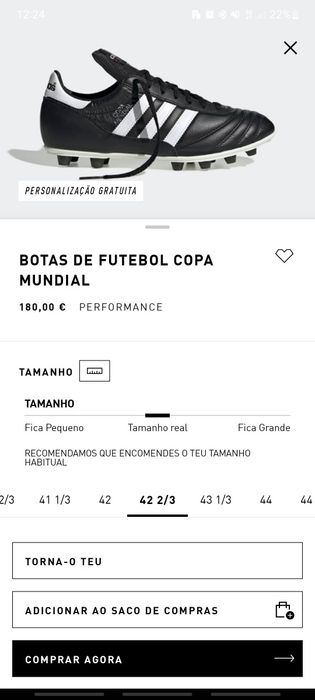 Adidas Copa Mundial Tam. 42 ⅔