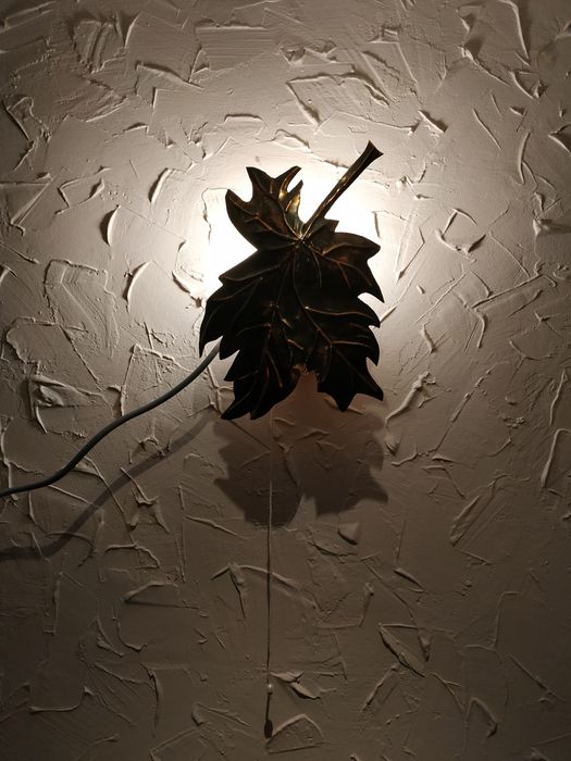 Kinkiet jesienny liść. Rękodzieło.