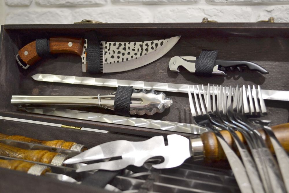 Акция ! Шампура набор мясной в подарочном кейсе