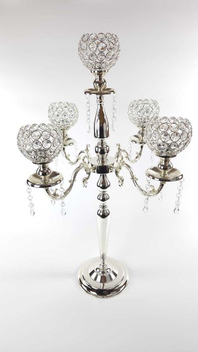 Świecznik pięcioramienny glamour 82 cm NOWY