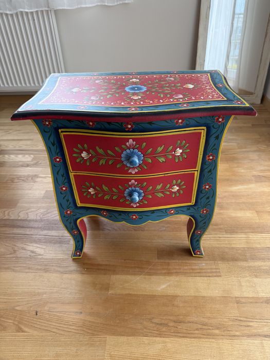 Komplet 3 drewnianych szafek w stylu indyjskim / boho