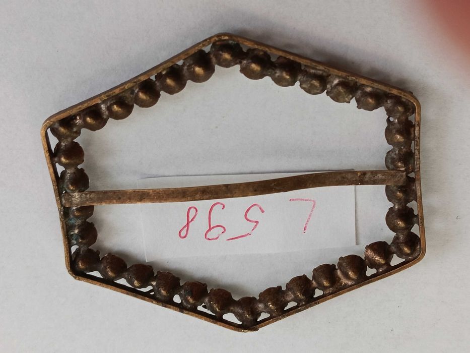 L598, klamra do paska moda ładna duża starocie art deco vintage