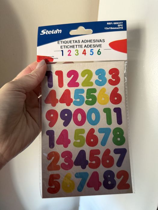 Autocolantes números