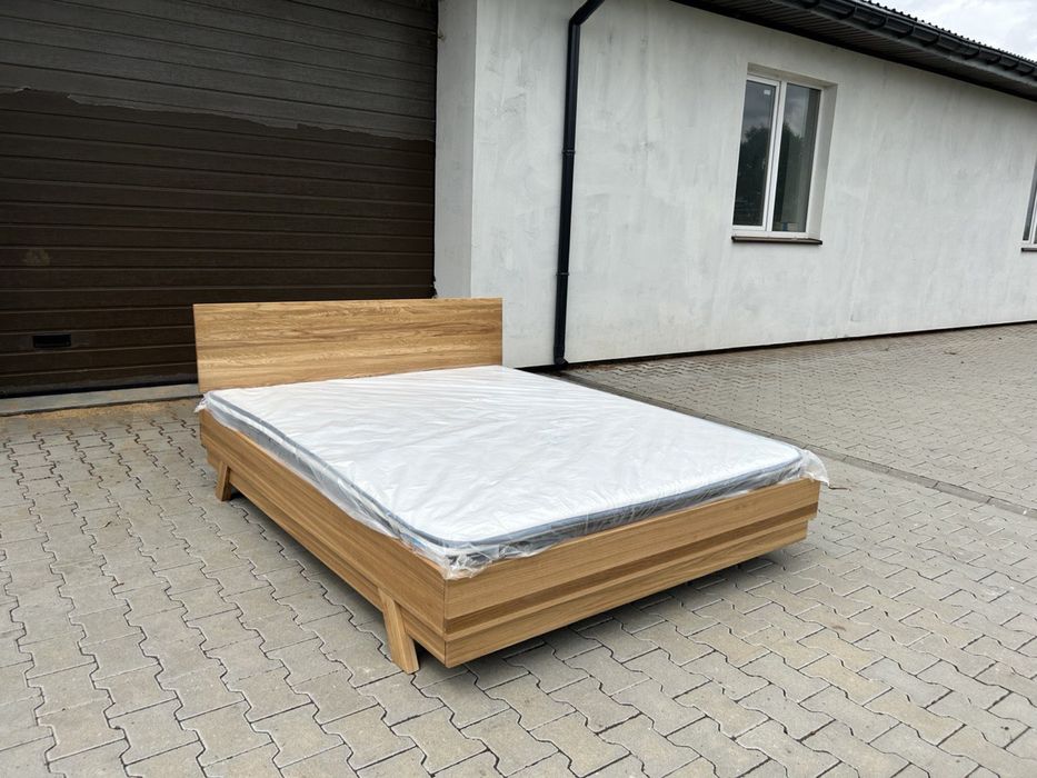 Łóżko dwuosobowe z naturalnego Dębu