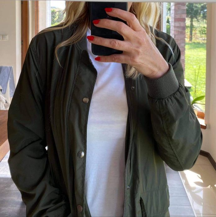 Addict kurtka długa bomberka bomber khaki M